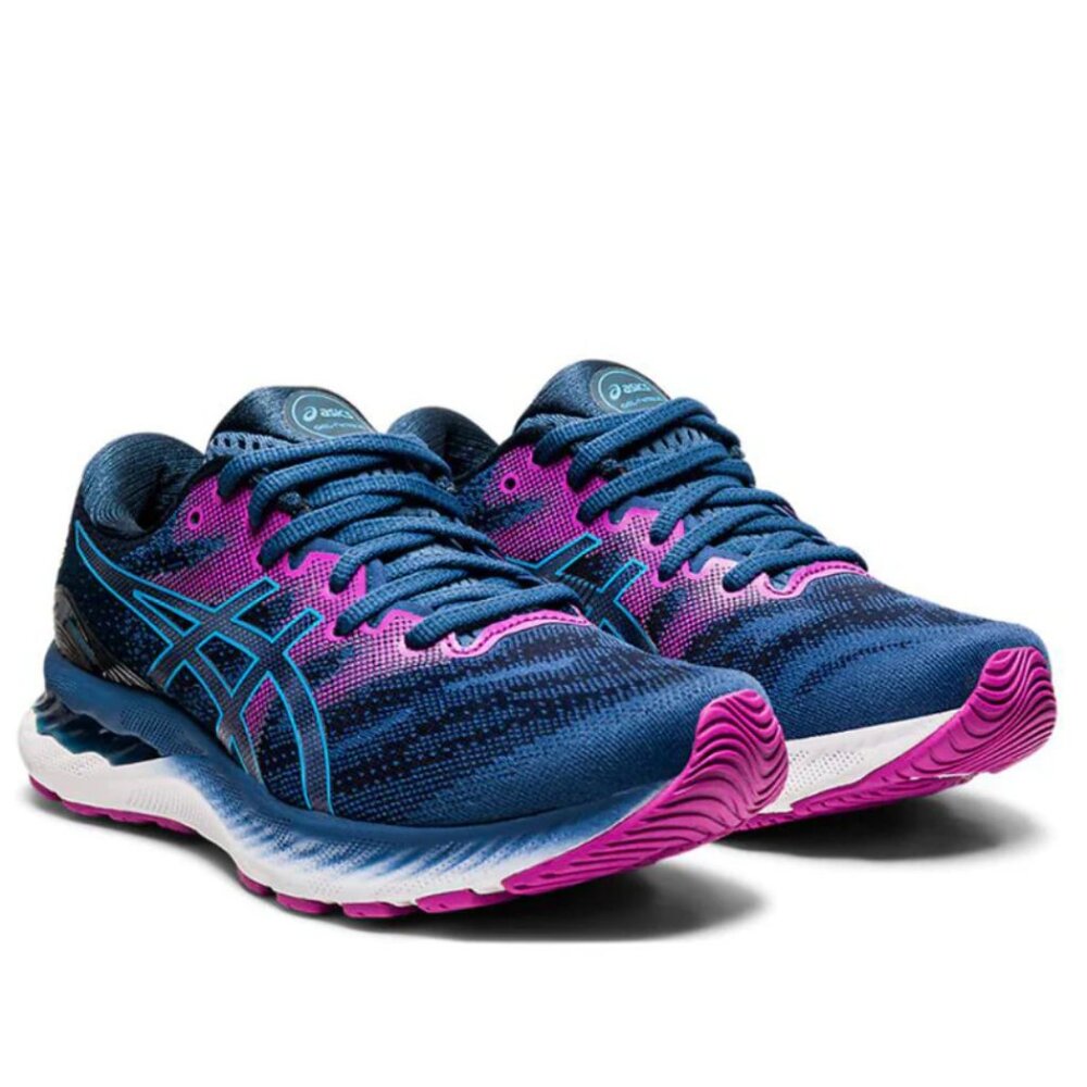 Mint condition Asics GEL Nimbus 23 Blue Magenta Pink womens 10 US 42 EUR Medium